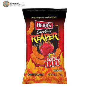 Herr's Carolina Reaper Flavored Extra Hot Cheese Curls (170 g. USA)