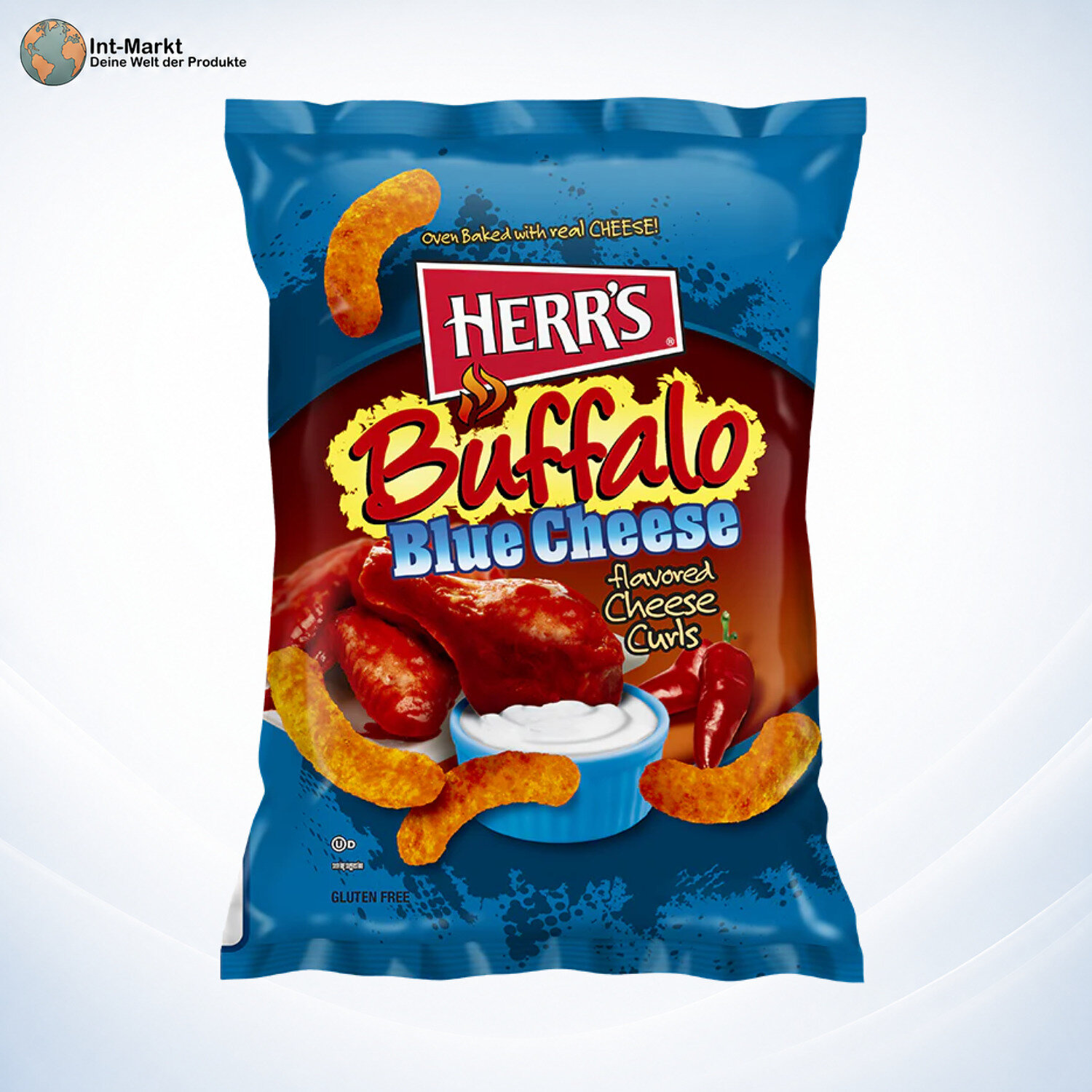 Herr's Buffalo Blue Cheese Flavored Cheese Curls USA 170 g