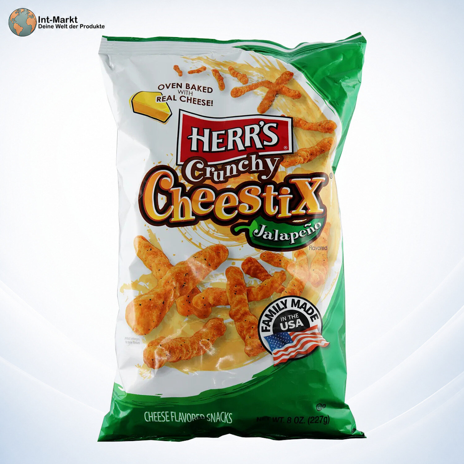 Herr's Crunchy CheestiX Jalapeño Flavored Snacks USA 227 g