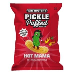 Van Holten's Pickle Puffed Snacks Hot Mama 10 x 90 g